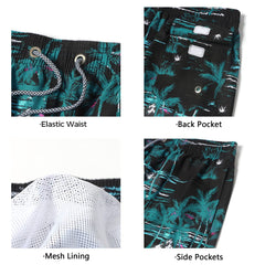 iCKER Mens Swim Shorts Swimming Trunks 3D Print Beach Shorts Boardshorts for Summer