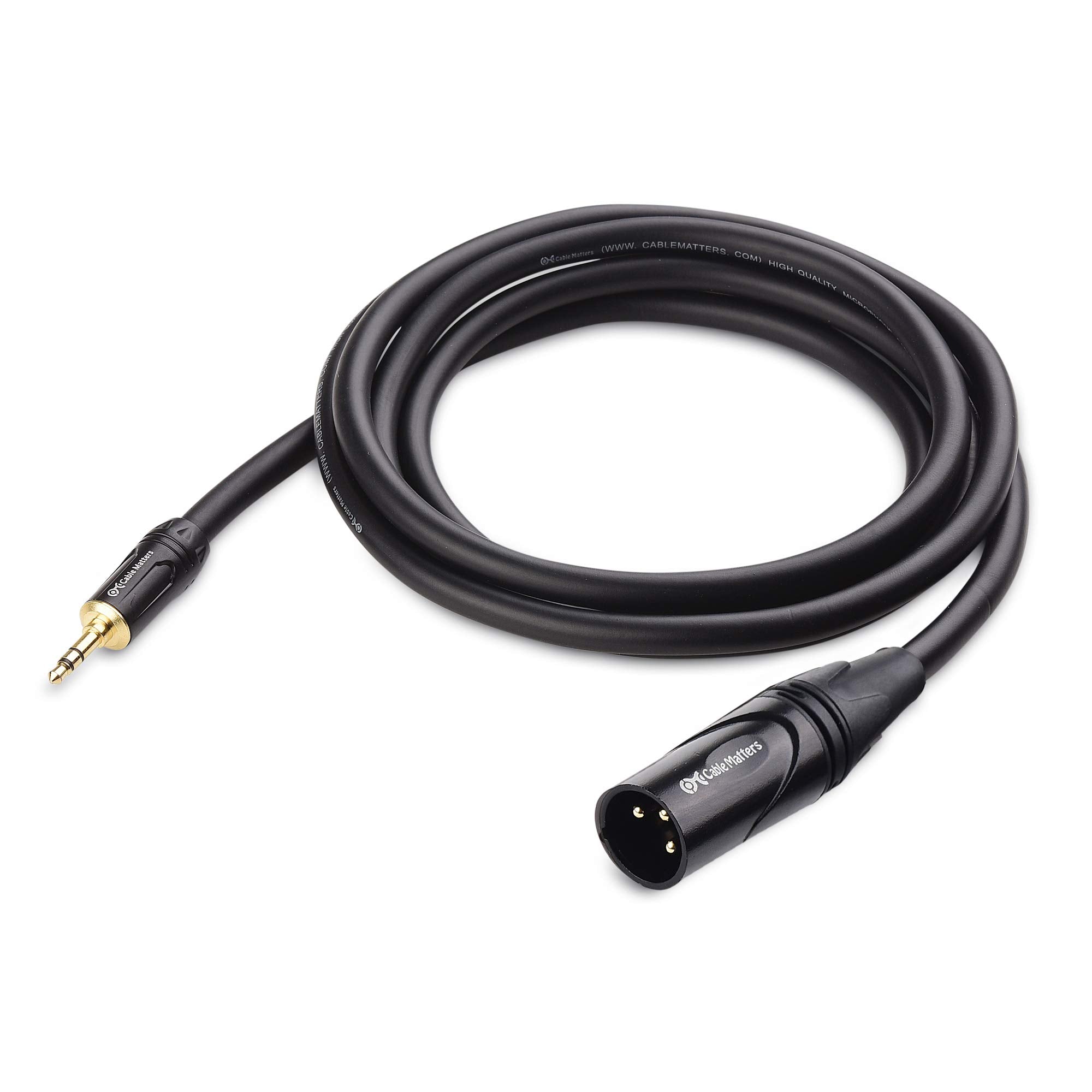 Cable Matters (1/8 Inch 3.5mm to XLR Cable 1.8 m Male to Male (XLR to 3.5mm Cable, XLR to 3.5mm Jack, XLR to 1/8 Cable, 1/8 to XLR Cable)