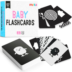 merka Newborn Toys Black And White Baby Toys High Contrast Baby Toys For Newborn Set of 50 Flash For Visual Stimulation And Brain/Sensory Development