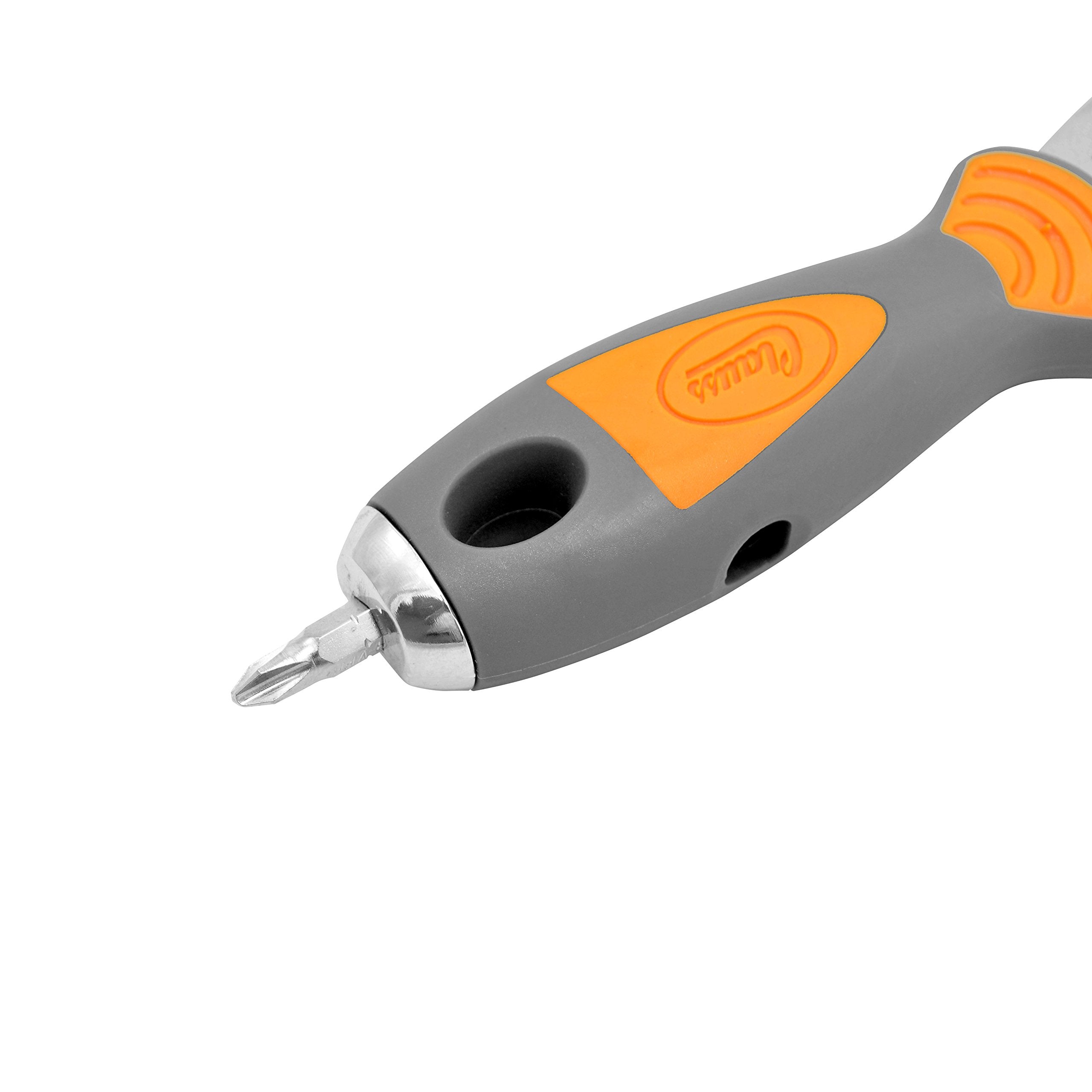 Clauss 18856 14-in-1 Titanium Non-Stick Painter's Tool with Philip's and Flat-Head Driver - Grey/Yellow