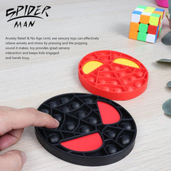 Push Pop Bubble Sensory Fidget Toy Spiderman, Superhero Pop It Controller Bubble Fidget Toy, Popper Autism Special Needs Stress Reliever Silicone Anxiety Reliever Toy Poppet Toy for Boys Kids & Adults