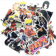 63pcs Naruto Decals Anime Cartoon Stickers Waterproof Sunlight-Proof DIY Ideals for Cars, Motorbikes, Portable luggages, Laptops