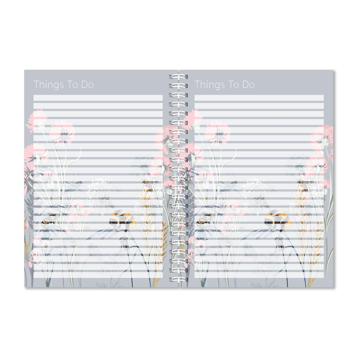 Exacompta - Ref GS015Z A5 Things To Do Notebook, 90gsm paper 149mm x 210mm, 40 Sheets of Lined Paper with a Flower & Bee Design, Great for Getting Organised