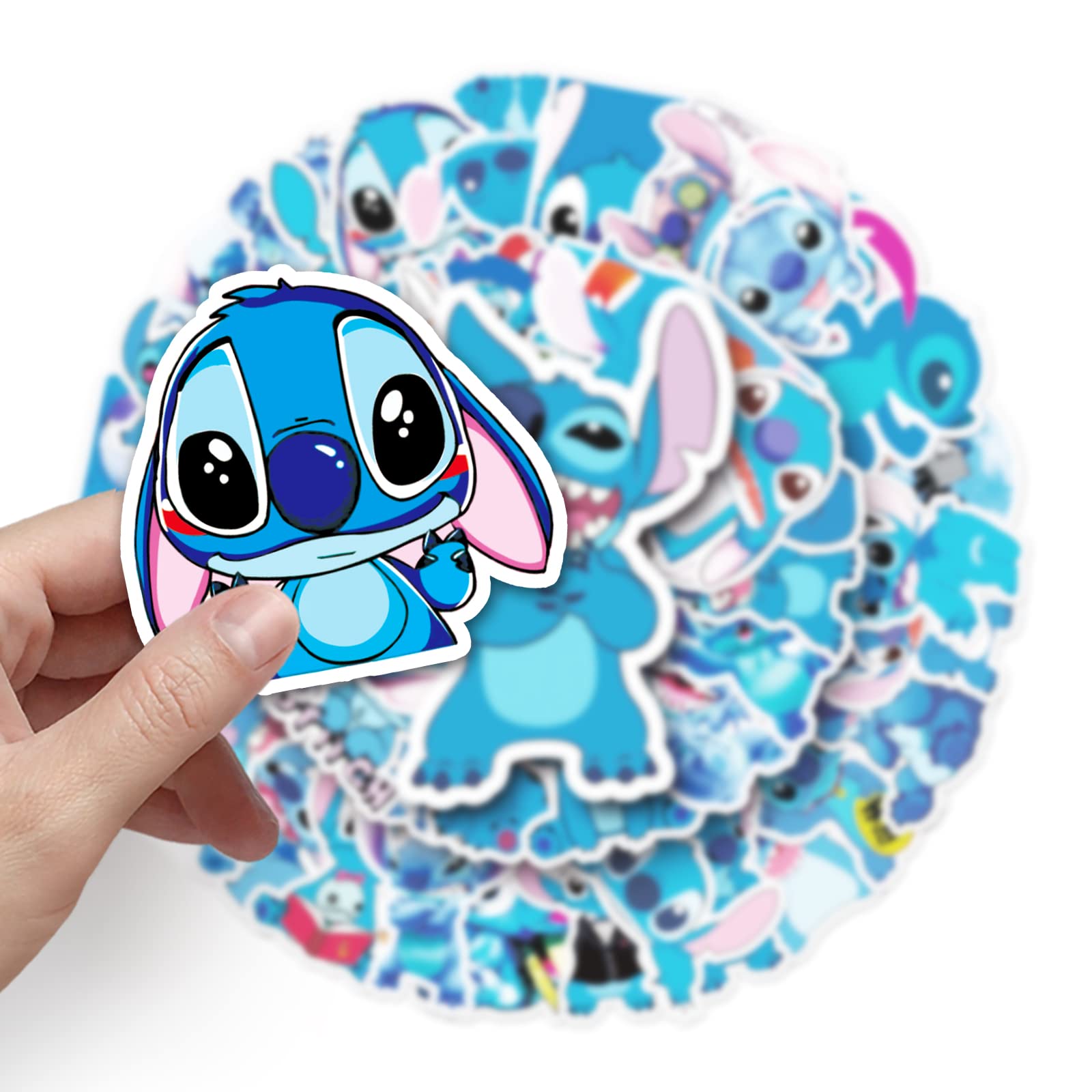 Yangsiw Stitch Stickers, Lilo and Stitch Stickers for Water Bottles, Vinyl Waterproof Stickers for Hydroflasks,Laptop,Computer, Stickers and Decals Kids Teens Gift 50pcs …