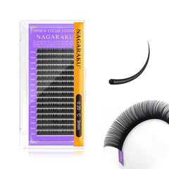 NAGARAKU Extension Eyelash Supplies Classic 1:1 Lashes Individual Volume Lash Extensions Soft Single Eyelashes Natural Semi Permanent Eyelashes Matte Black 16 Rows (0.20mm C Curl 9mm)