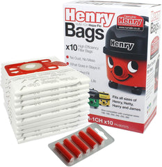 Avern Genuine Numatic Hepa-Flo Hoover Bags Henry Hetty NRV Vacuum Cleaner Dust Bags (Pack of 10 and 5 Freshener Sticks)