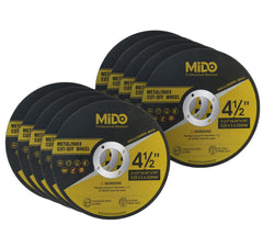 MIDO Professional Abrasive Cutting Discs 10 Packs 115 mm Ultra Thin 1mm Metal Cutting Discs Stainless Steel Cutting Discs for Angle Grinder