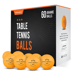 PRO SPIN Ping Pong Balls - Orange 3-Star 40and Table Tennis Balls (Pack of 60)   High-Performance ABS Training Balls   Ultimate Durability for Indoor/Outdoor Ping Pong Tables