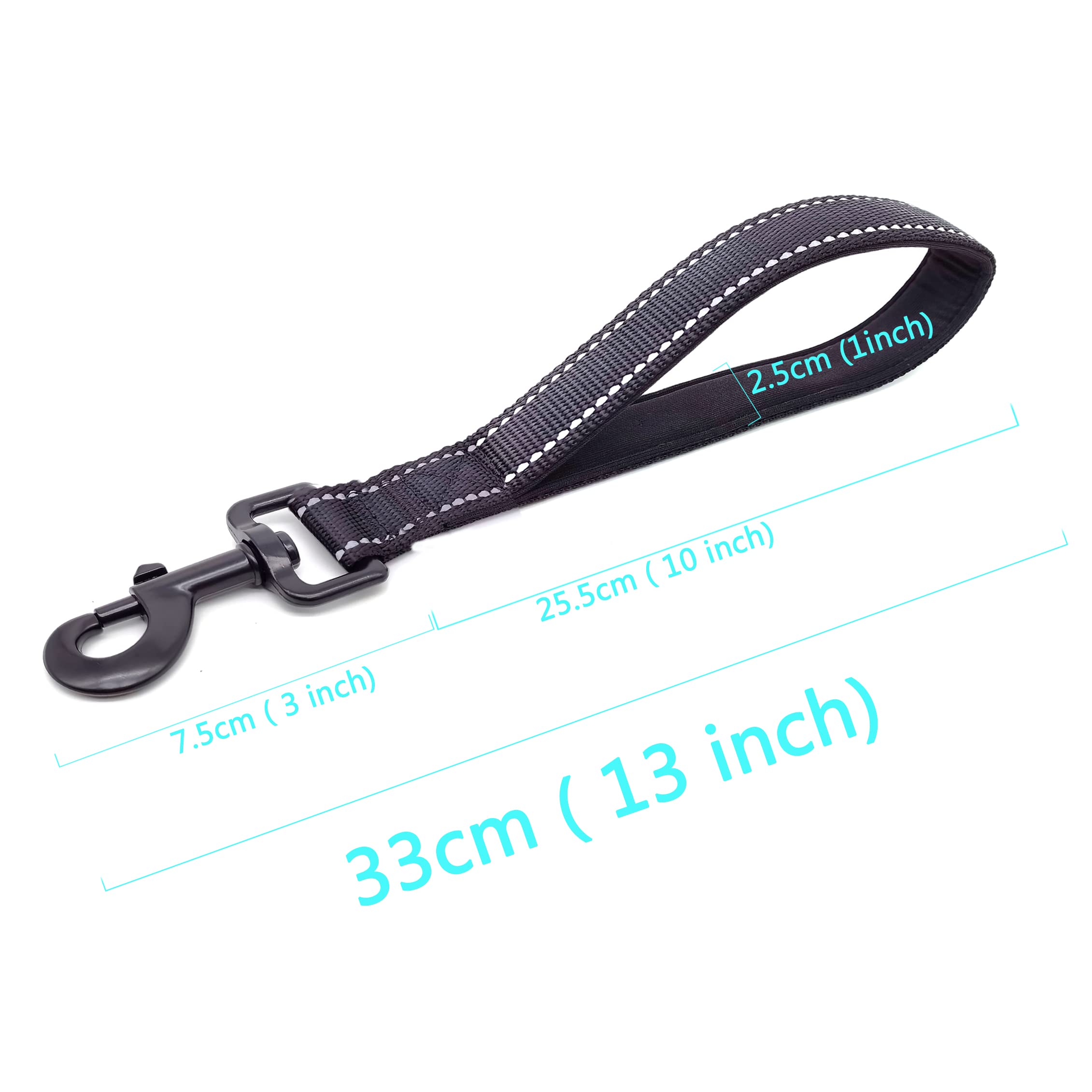 Short Dog Lead Training Dog leashes 13 inch Black