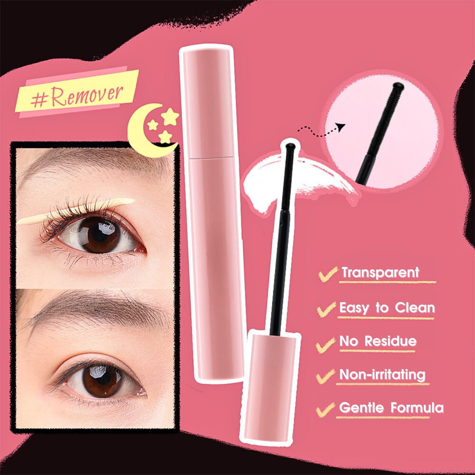 Tongyend Lash Bond and Seal Glue with Lash Remover Cluster Eyelash Glue Remover, Lash Glue for Eyelash Extensions, Waterproof Eyelash Glue, for Individual Lashes Super Strong Hold