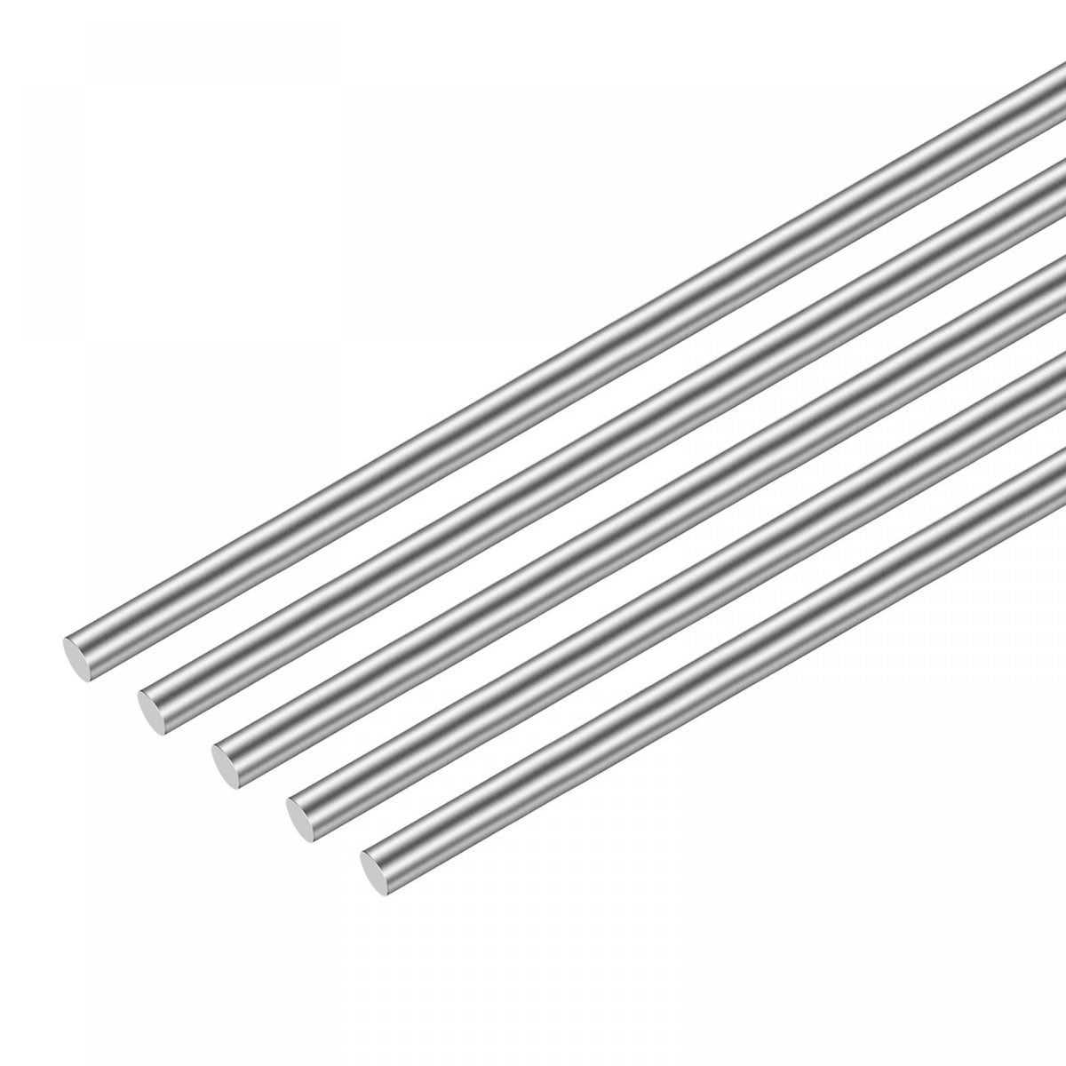 sourcing map 5 Pack 100mmx3mm 304 Stainless Steel Rod Lathe Bar Stock for DIY Craft Model Plane Model Ship Model Cars