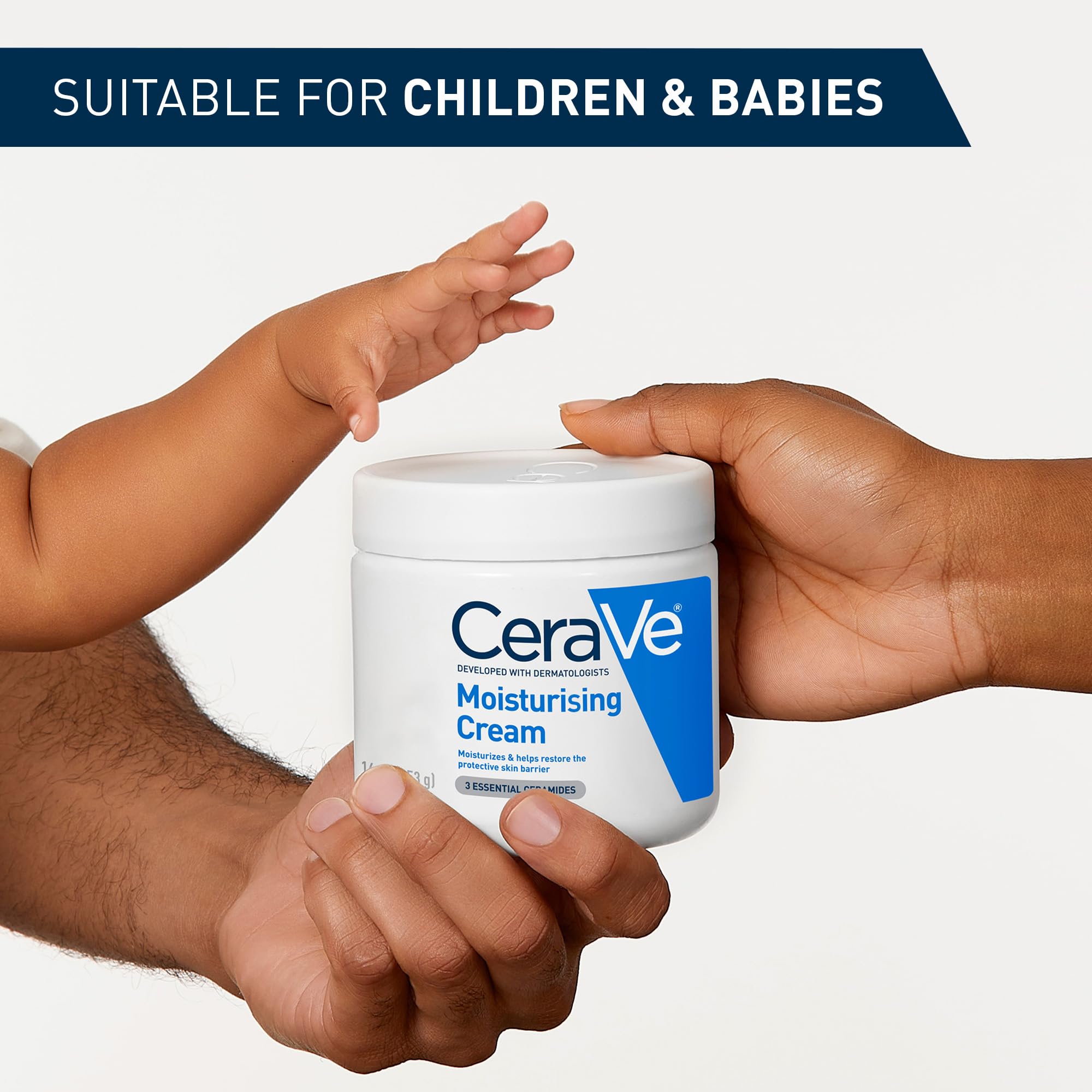 CeraVe Moisturising Cream for Dry to Very Dry Skin 562ml with Hyaluronic Acid and 3 Essential Ceramides