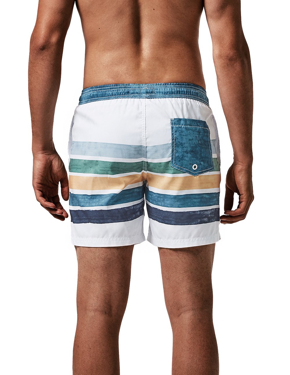 MaaMgic Men's Swim Trunks Quick Dry Casual Short with Pockets Fit Performance Surfing Wear, 3glm-1, Medium ( Waist:31''-33'' )