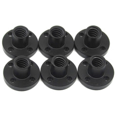 Befenybay 6PCS Diameter 8mm Black TR8x4 Lead Screw Nut for CNC and 3D Printer Parts (Size: Tr8x4)