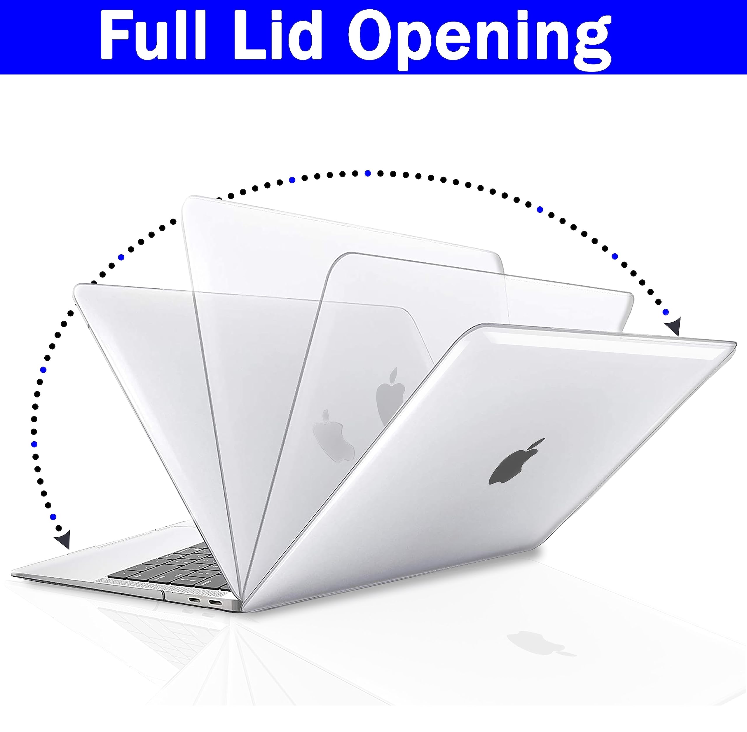 Case for MacBook Air 13 inch, RKINC Crystal Clear Case 2020 2019 2018 Release Macbook M1 A2337 / A2179 / A1932, Plastic Hard Shell Compatible with MacBook Air 13 with Touch ID