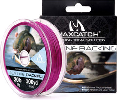 Maxcatch Braided Fly Fishing Line Backing Line 20/30LB, 92m/100yds, 275m/300yards (Purple, 30LB 92m/100yds)