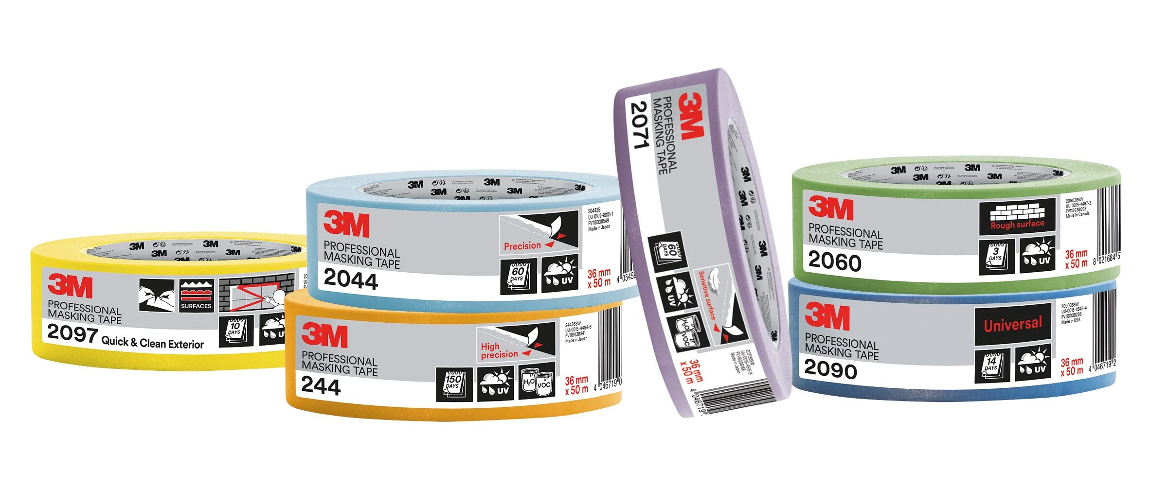 3M PT209018 2090 Masking Tape, Blue, 18mm