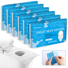 Toilet Seat Covers (60 pack), XL Flushable and Biodegradable Paper Toilet Seat Cover Disposable for Adult and Kids’ Potty Training, Great for Airplane, Travel Seats, Public Restroom and Camping