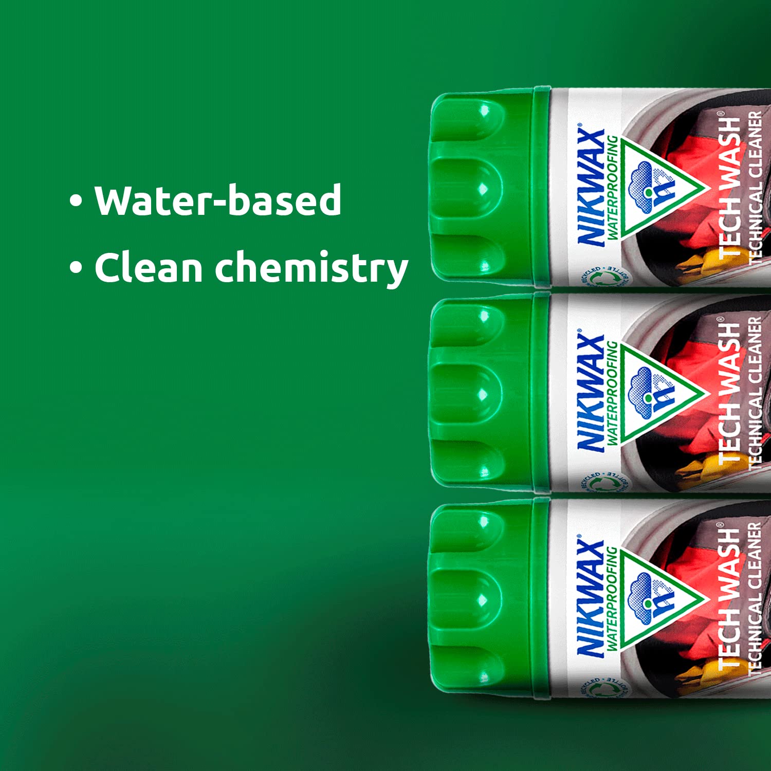 Nikwax TECH WASH Wash-In Cleaner - 100ml, Technical Cleaner and Wash-In Waterproofer for Waterproof Clothing