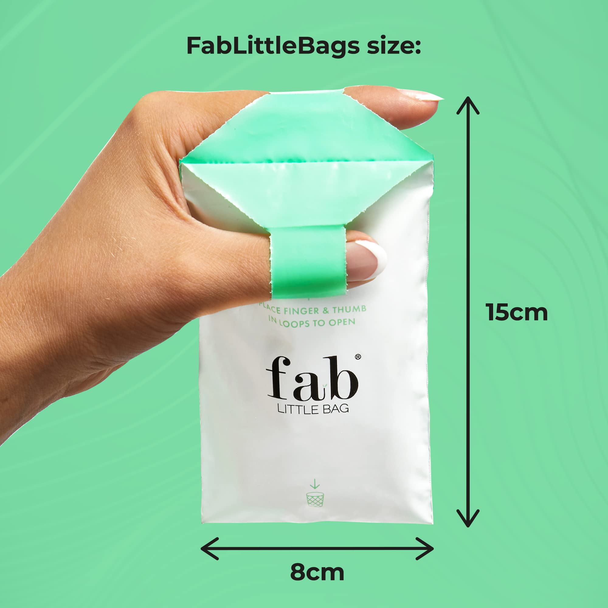 Fab Little Bag Sanitary Disposal Bags for Tampons, Ladies Sanitary Pads, Sanitary Towels, Panty Liners, Feminine Hygiene Products - No Mess, No Odour, Sealable - Pack of 45 Tampon Disposal Bags