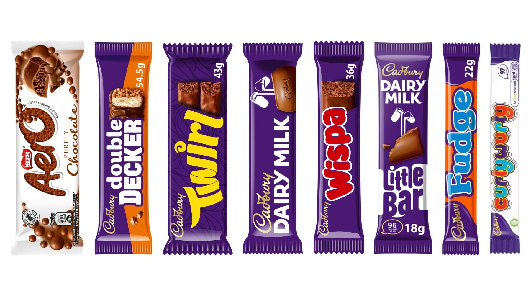 Happy Birthday Chocolate Gift Box - 8 Full Sized Bars - Perfect Letterbox Gift Hamper - Mixture Of Cadbury chocolate & Nestle Aero For Kids - Him and Her