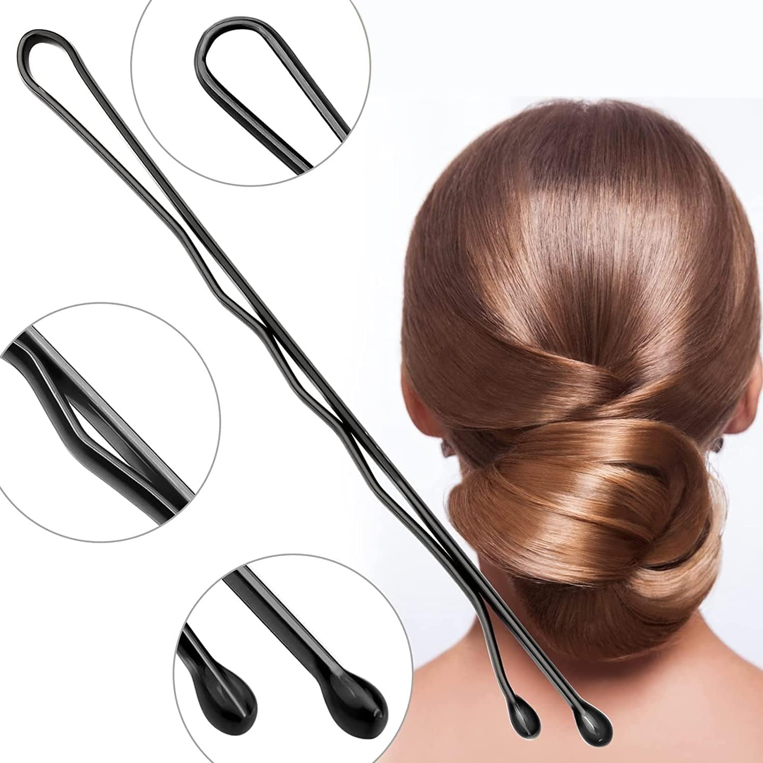 AnAsh Hair Pins 60 Pcs, Bobby Pins for Women, Hair Grips for Thick, Thin, Wavy, Curly, Long and Short Hair, Perfect for daily Wearing, Casual, Party, Travel, & Weddings (Multicolour)