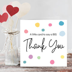 Thank You Card - with Envelope - Wedding Teacher Teaching Assistant Nurses Doctors Small Business Kids Friend Single Large - Thank You Gifts for Women - 14cm (Single)