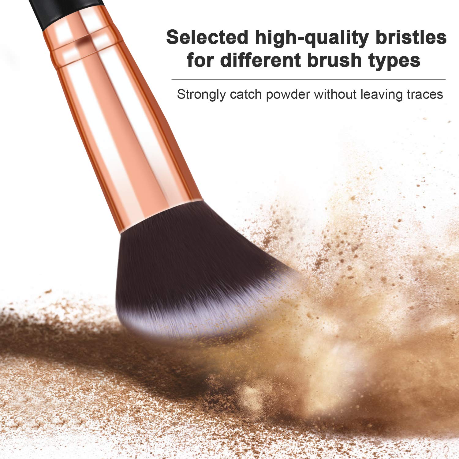 Makeup Brushes, 10pcs Professional Marble Makeup Brush Set, Premium Synthetic Kabuki Foundation Brush Makeup Sets for Eyeshadow Eyebrow Foundation Brush Concealer, Make Up Brush Set with Cosmetic Bag