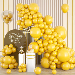 Yellow Balloons, Yellow Balloons Arch, 120PCS Yellow Balloon Arch Garland Kit 5 10 12 18 Inch Yellow Balloon Party Balloons Decorations for Baby Shower Yellow Theme,Birthday, Wedding, Anniversaries
