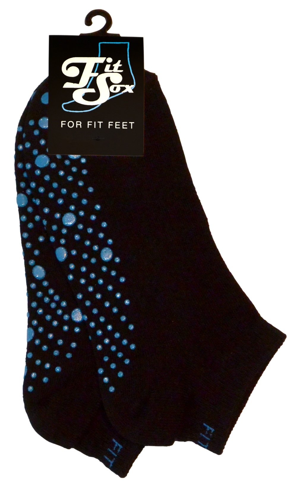 FitSox Pilates, Yoga, Martial Arts, Gym, Dance, Bar, Anti-Slip/Non-Slip, Falls Prevention, black/blue, EU 38-44 / UK 4-9 / US 6-10