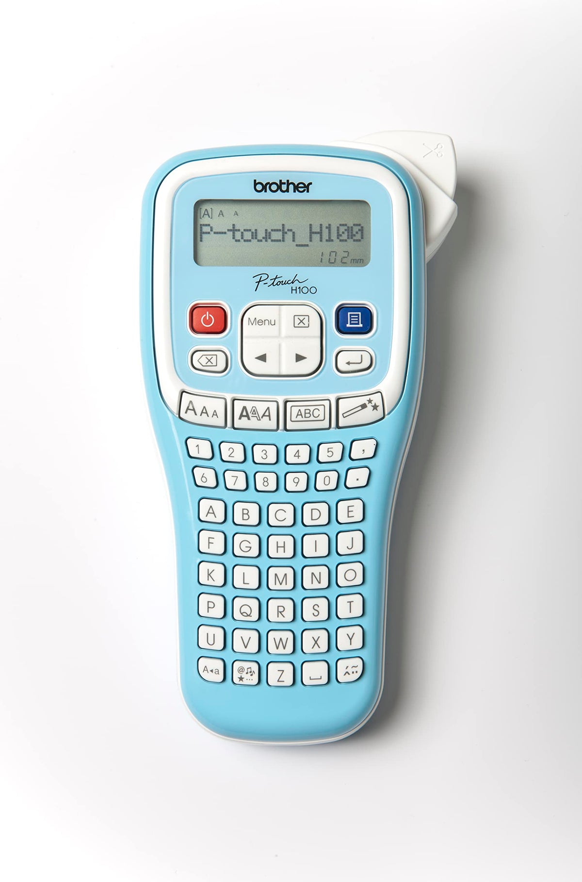 BROTHER PTH100LBXG1 Label Printer   P-Touch Labeller   ABC Keyboard   Handheld   Light Blue