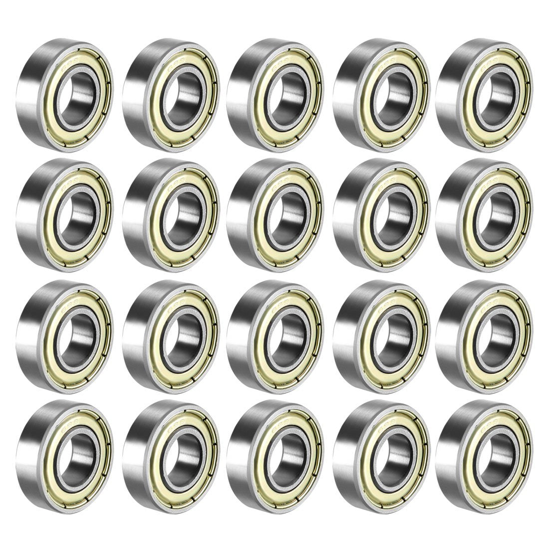 sourcing map 699ZZ Deep Groove Ball Bearing Double Shield 699-2Z 1080099, 9mm x 20mm x 6mm Carbon Steel Bearings (Pack of 20)