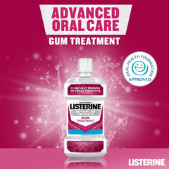 Listerine Advanced Defence Gum Treatment Mouthwash (500ml), Clinically Proven to treat Gum Disease for Healthier Gums in as Little as Two Weeks, Repels Plaque Germs to Treat and Prevent Gingivitis from Recurring