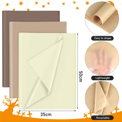 PLULON 60 Sheets Brown Tissue Paper Bulks, Gift Wrap Tissue Paper Sheets for Packaging Birthday Gift Wrapping Paper Birthday Wedding Construction Party Decorations