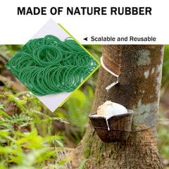 Rubber Bands Green Rubber Elastic Bands 200PcsThick Natural Rubber Bands Heavy Duty Strong Elastic Bands for Tie Dye, Hair Home, Pens, Crab,Catapults, Bills, Bank Paper, Office Supplies(38mm)