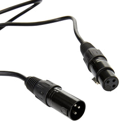 Pro Signal PSG3337-XLR-1.5M 3 Pin XLR Male to XLR Female Microphone Lead, 1.5m Black