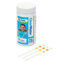 Clear water Hot Tub, Pool and Spa Test Strips x 50-3 in 1 - Measures Chlorine, PH and Total Alkalinit (Pack of 1 (50 Strips))