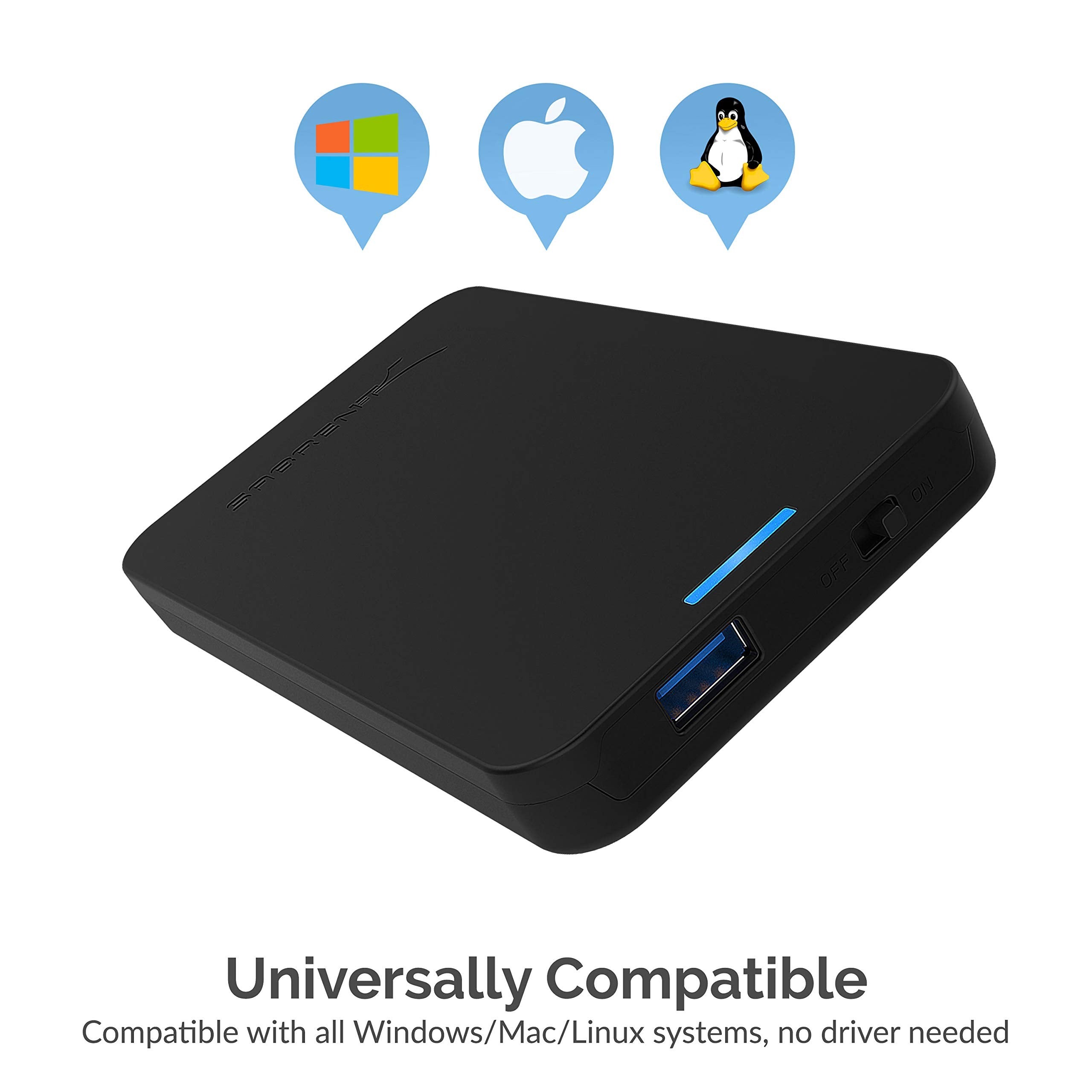 SABRENT 2.5 SSD Enclosure, HDD Docking Station, Super Fast Data Transfer, Support UASP, LED Indicator, Tool-free, USB cable included (EC-UASP)