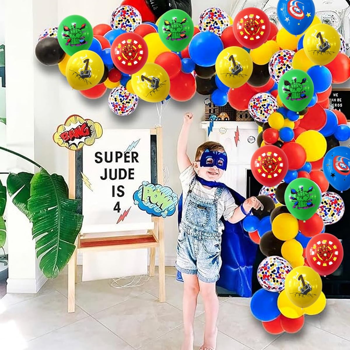 i-QiQi Superhero Balloons, The Avengers Birthday Party Decorations, Children's Party Supplies Happy Birthday Balloons for Boys.