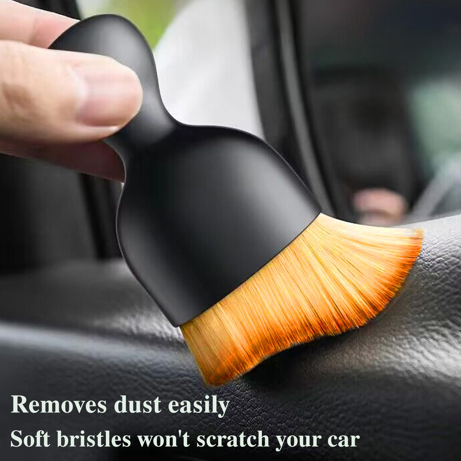 2pcs Car Interior Dust Sweeping Soft Brush, Ultra Soft Bristle Car Interior Detailing Brush,Interior Dusting Brush, Scratch Free Car Brush Interior Car crevice Dust Brush