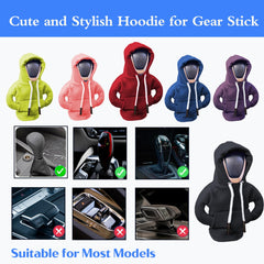 Daofen Gear Stick Hoodie, Funny Car Accessories Hoodie for Gear Stick, Interior Car Gear Stick Hoodie Hoodie Car Gear Shift Cove, Dress Your Knob up with Gear Shift Hoodie Covers (Standard, Blue)