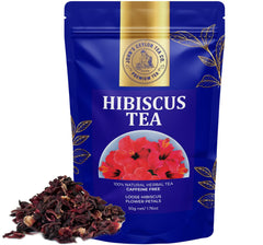 Premium Hibiscus Tea - Exquisite Floral Infusion   Vitamin-C Rich & Refreshing   Caffeine Free   Dried PURE Hibiscus Flower Herbal Tea 50g Loose Tea   Hot or Iced Tea.