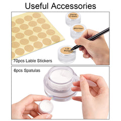 60 Pieces Empty Sample Pots, 5g / 5ml Clear Plastic Travel Cosmetic Container Jars for Creams, Sample, Make-Up Storage