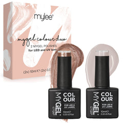 Mylee Gel Nail Polish Duo Colour Set 2x10ml [Work Of Art] UV/LED Soak-Off Nail Art Manicure Pedicure for Professional, Salon & Home Use - Long Lasting & Easy to Apply