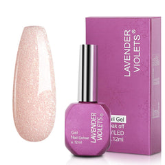 Lavender Violets 12ml Gel Nail Polish Pure White Glittery UV LED Soak Off Nail Lamp Curing Manicure Pedicure Larger Content Salon Quality Moonlight H545