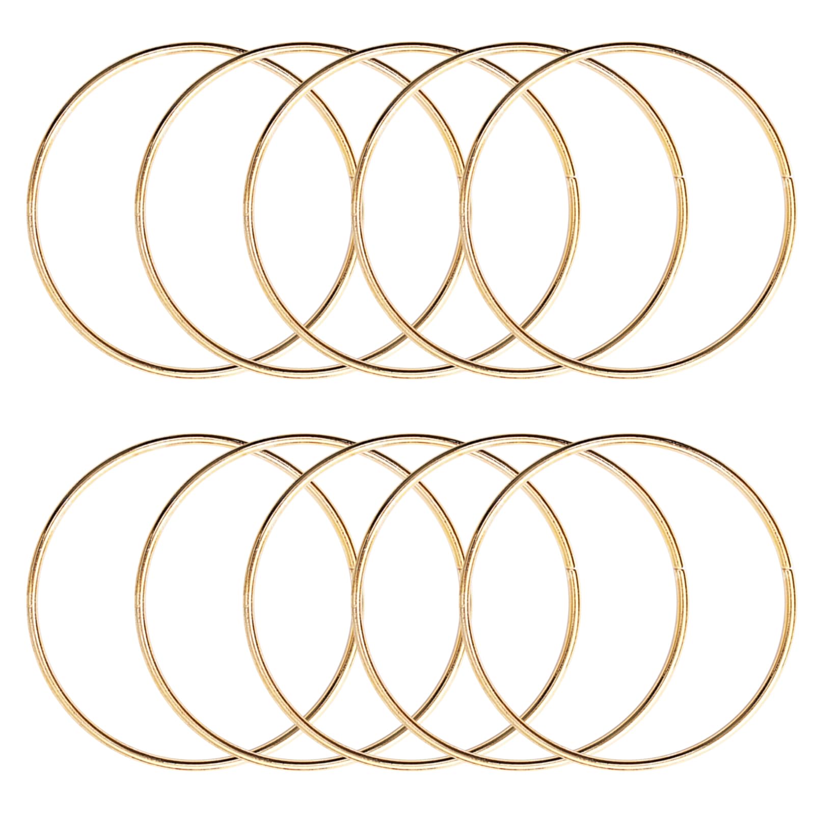 10 Pcs 2 Inch Metal Rings for Craft Gold Hoops Floral Macrame Hoops Rings for DIY Crafts Macrame Dream Catchers Supplies(Gold,2 Inch)