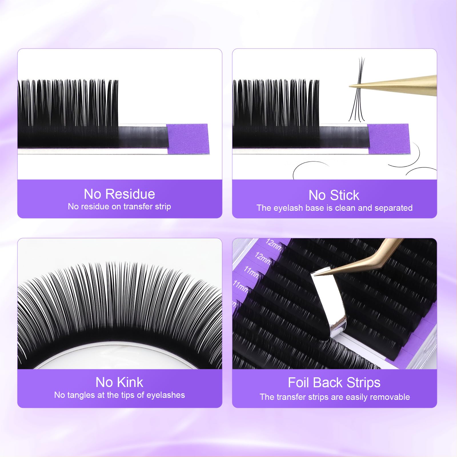 NAGARAKU Extension Eyelash Supplies Classic 1:1 Lashes Individual Volume Lash Extensions Soft Single Eyelashes Natural Semi Permanent Eyelashes Matte Black 16 Rows (0.15mm D Curl 16-20mm Mixed Tray)