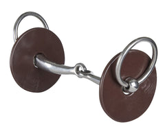 LeMieux Silicone Horse Bit Equestrian Rings Pairs in Brown - Soft, Pliable Reduces Chafing & Rubbing - One Size