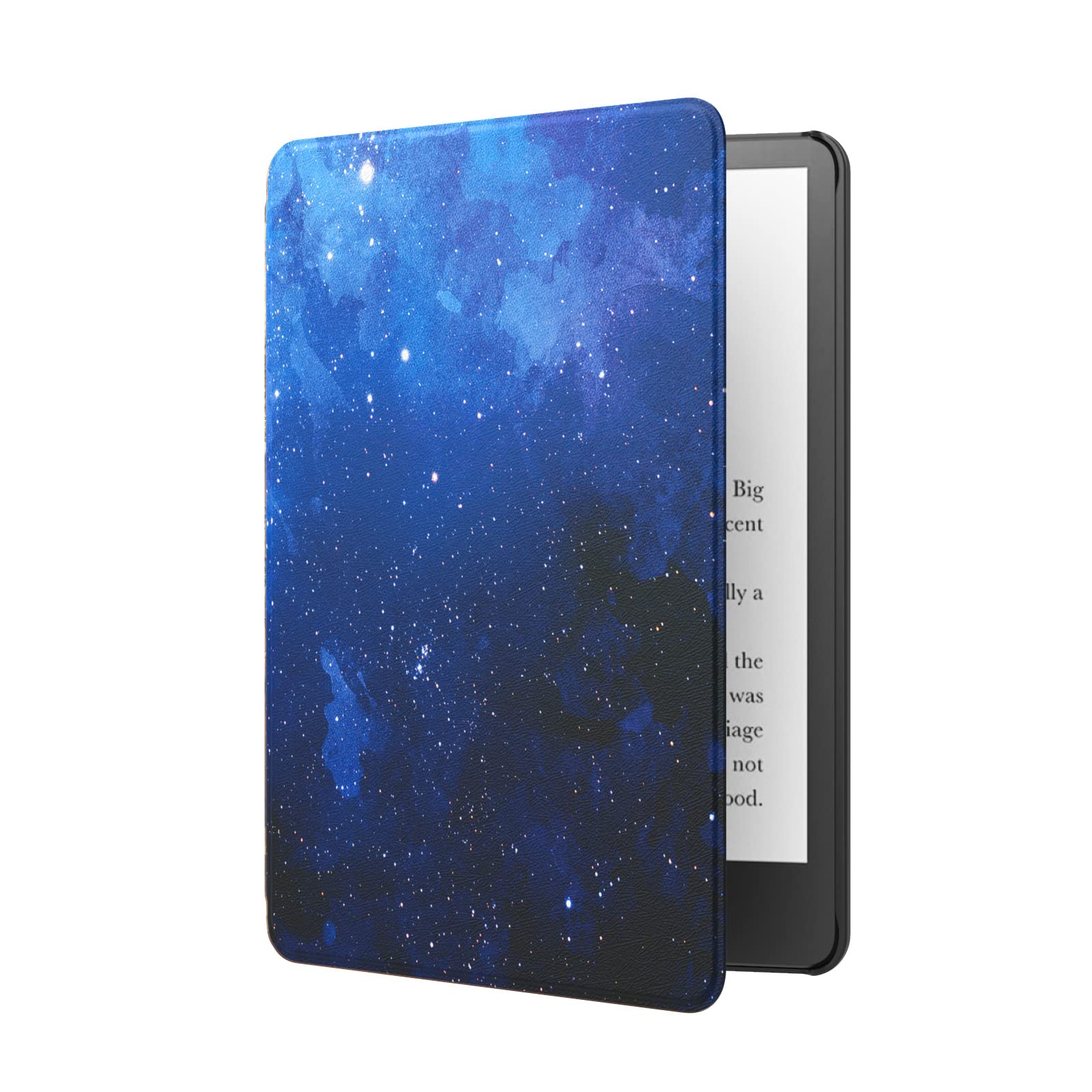 MoKo Case for 6.8 inches Kindle Paperwhite (11th Generation-2021) and Kindle Paperwhite Signature Edition, Lightweight Shell Cover with Auto Wake/Sleep for kindle Paperwhite 2021 E-Reader, Blue Starry Sky