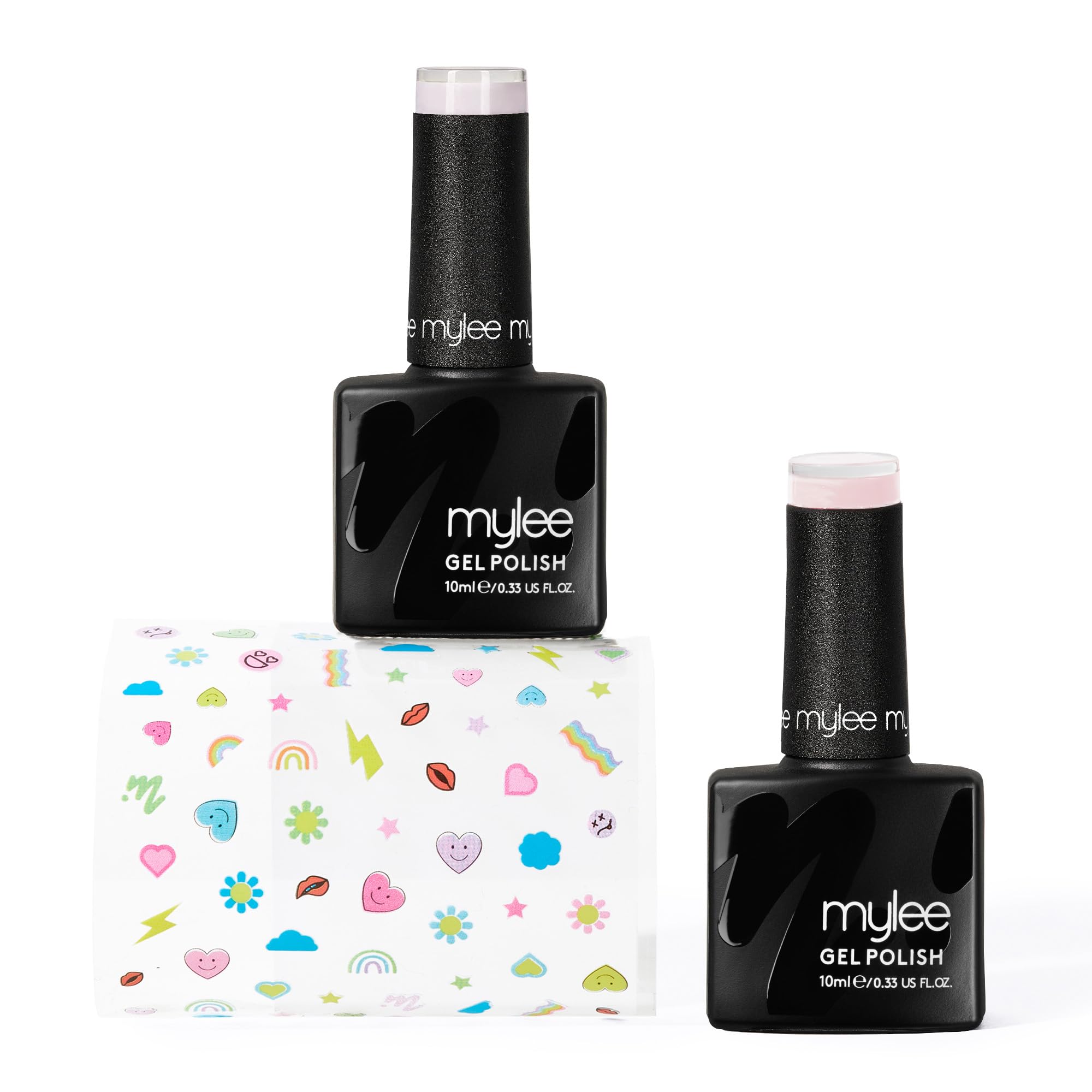 Mylee Gel Nail Polish Duo Colour Set 2x10ml – Tokyo Tourist – Salon Quality Kit with Nail Art Stickers, UV/LED Manicure Pedicure for Professional, Salon & Home Use, Long Lasting & Easy to Apply